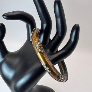 Elegant Gold and Silver Bangle Bracelet